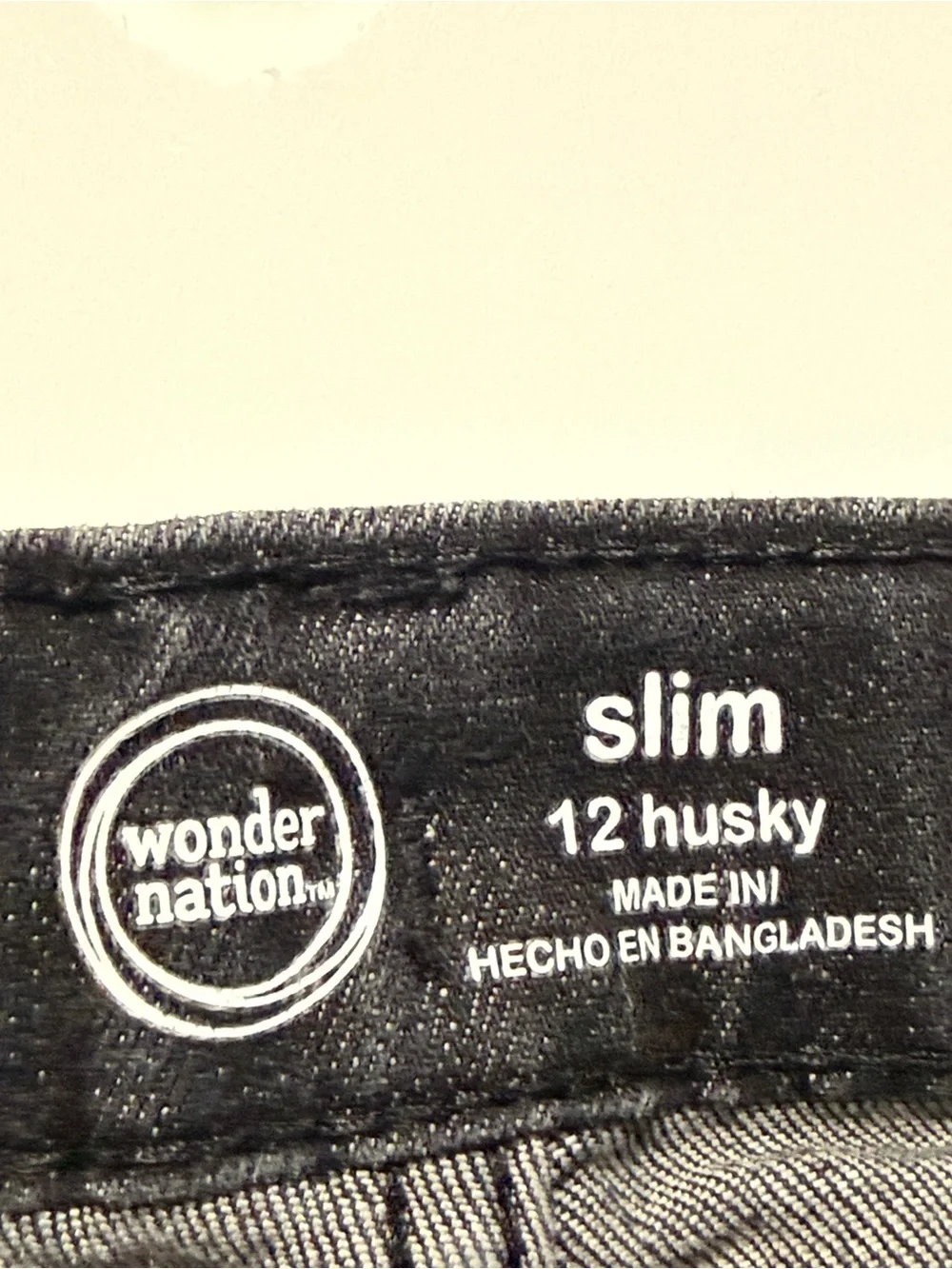 wonder nation Black Straight Leg Distressed Jeans